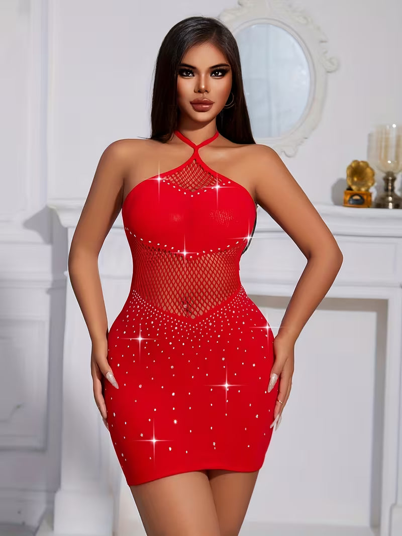 Red Sequin Bodycon Mini Dress – Bold Statement Lingerie
